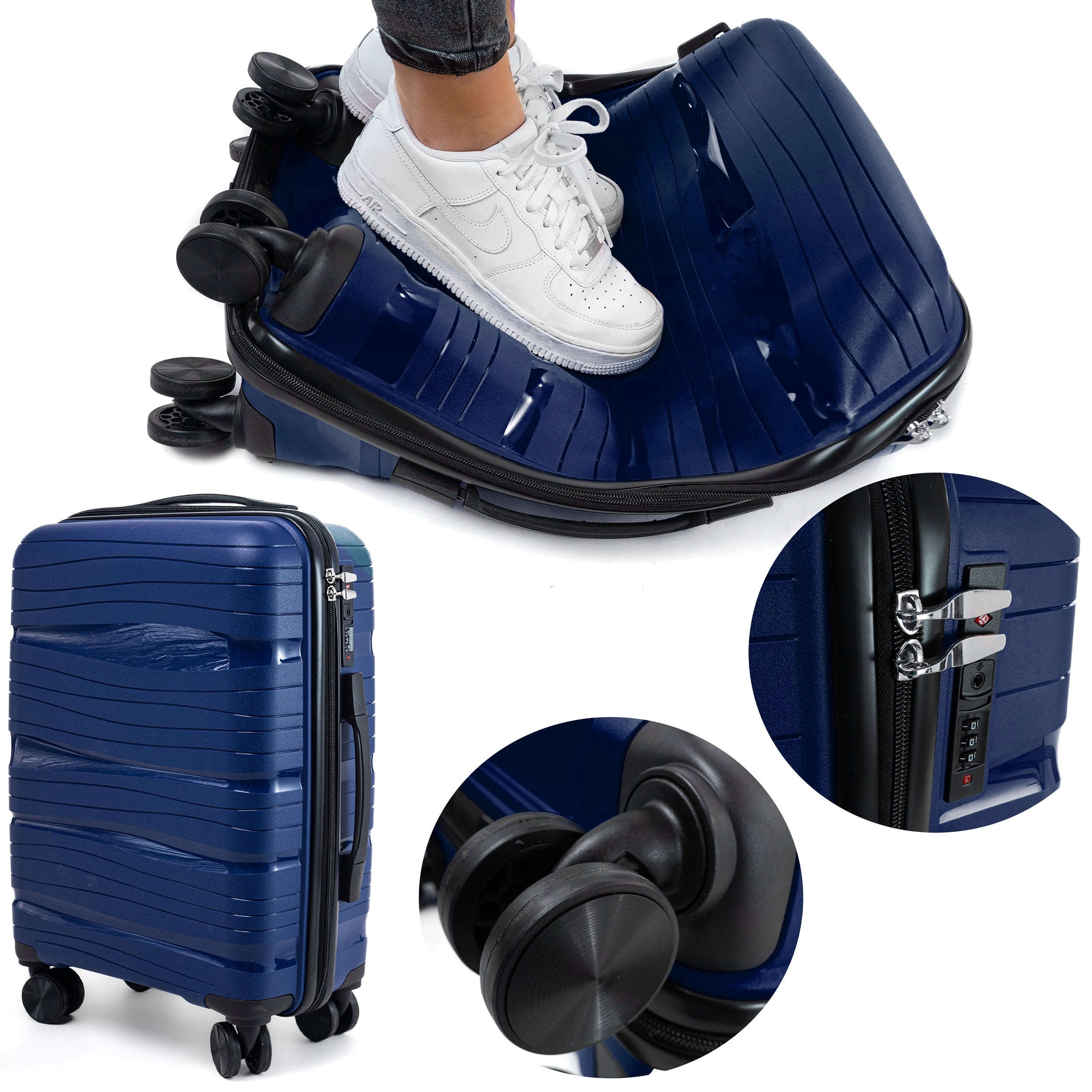 SUITCASE SMALL INDESTRUCTIBLE CABIN RGL 4 DOUBLE WHEELS POLYPROPYLENE