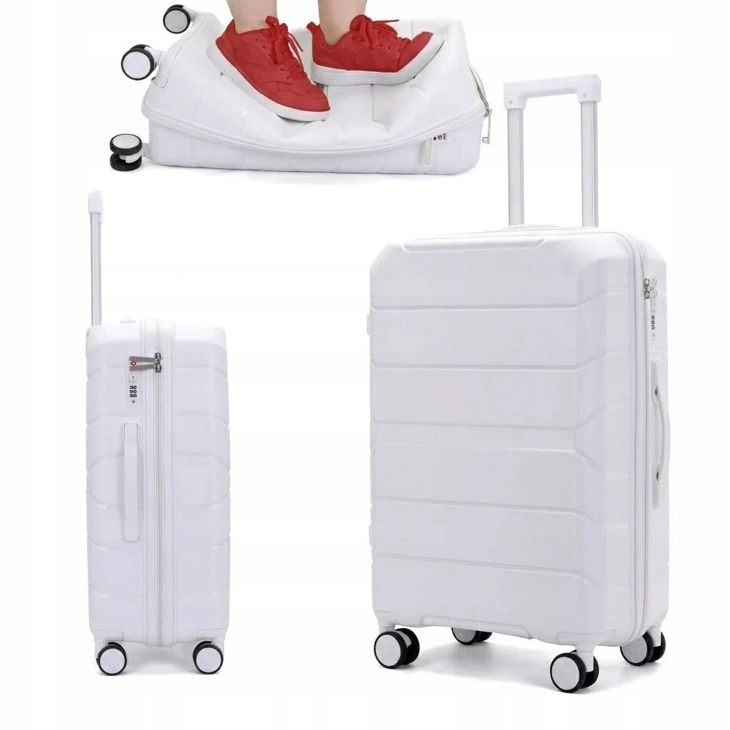 SUITCASE SMALL INDESTRUCTIBLE CABIN TRAVEL LUGGAGE ON WHEELS "M"