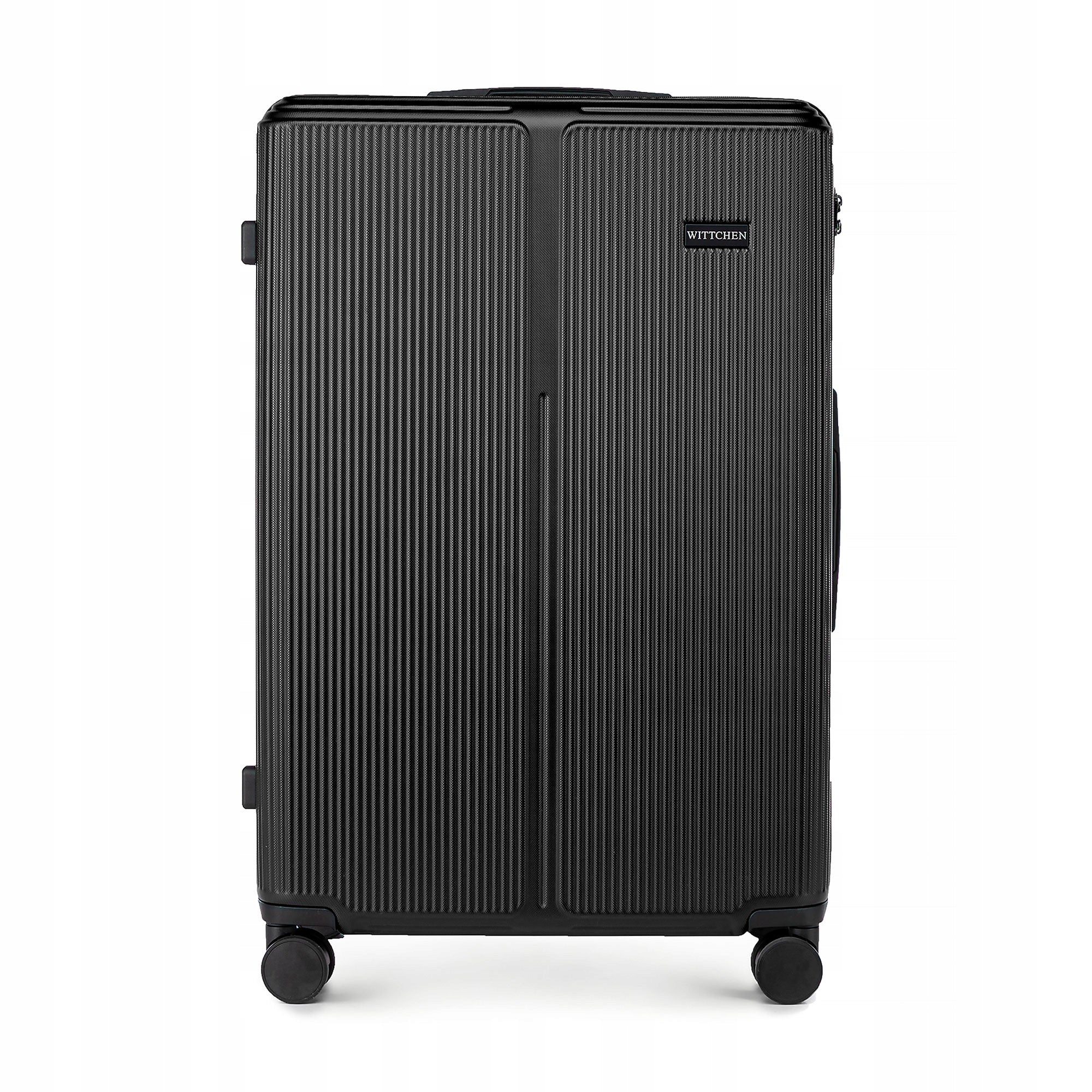 SUITCASE WITTCHEN 56-3A-603-10 BLACK LARGE ABS 76x50x29 96L STRIPES LINE