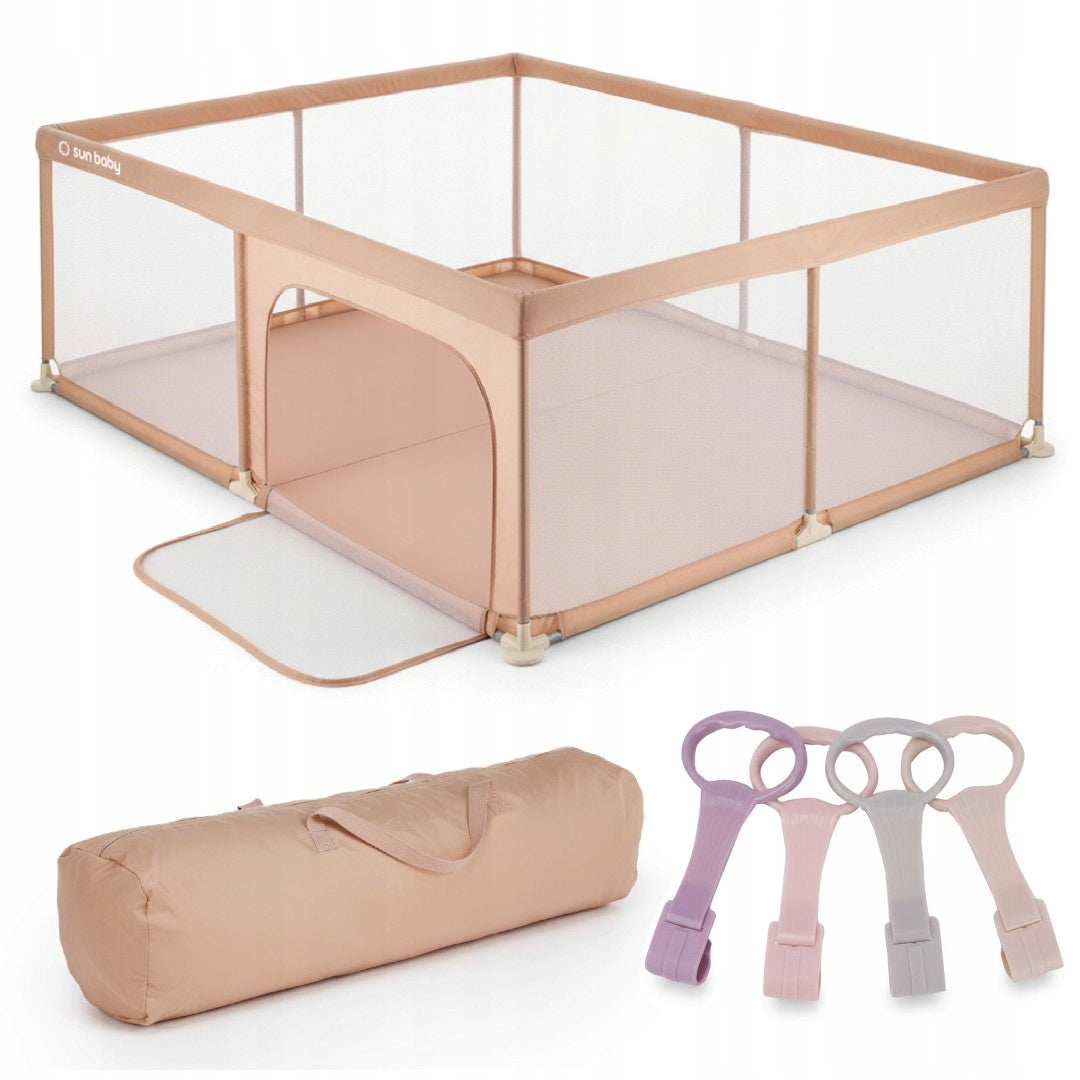 SUN BABY Large Playpen for Baby SQUARE TOYS 150 x 200 x 68 cm + handles Packaging status original
