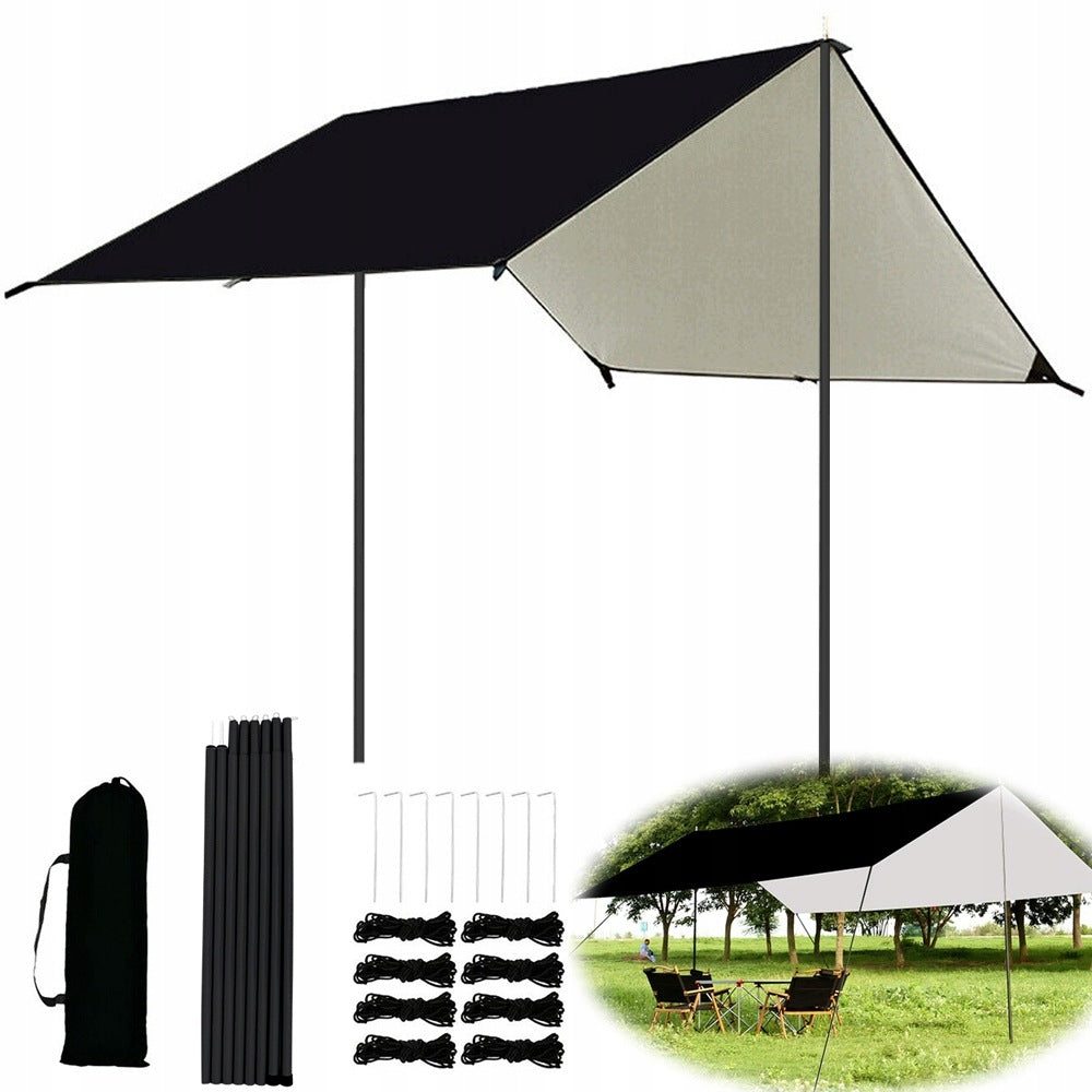 SUN CANOPY TARP UV 210D 300*300CM WATERPROOF WITH POSTS