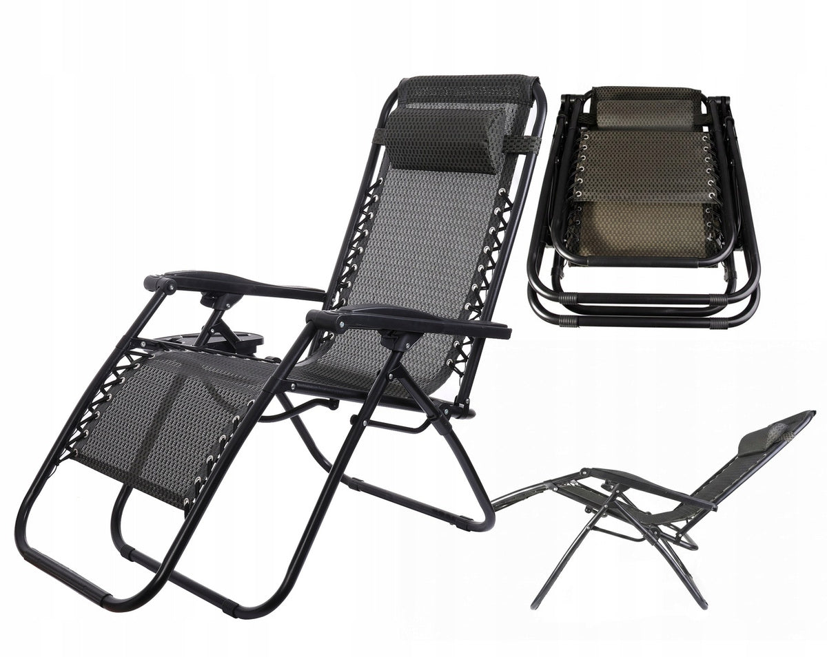 SUN LOUNGER FOLDING GARDEN CHAIR BEACH CAMPING CHAIR Packaging status original