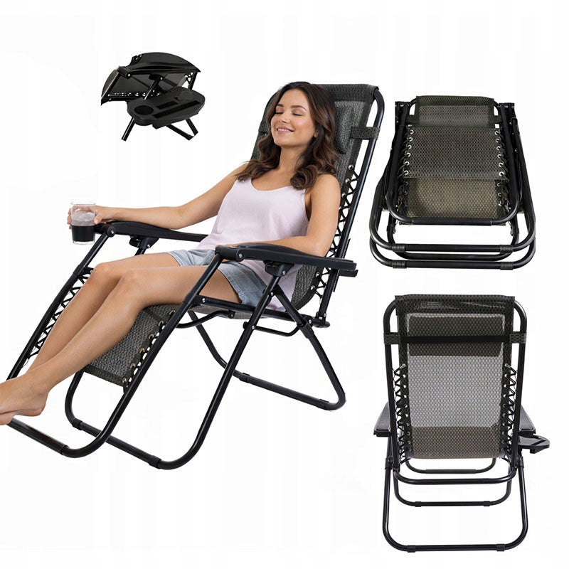 SUN LOUNGER FOLDING GARDEN CHAIR BEACH CAMPING CHAIR