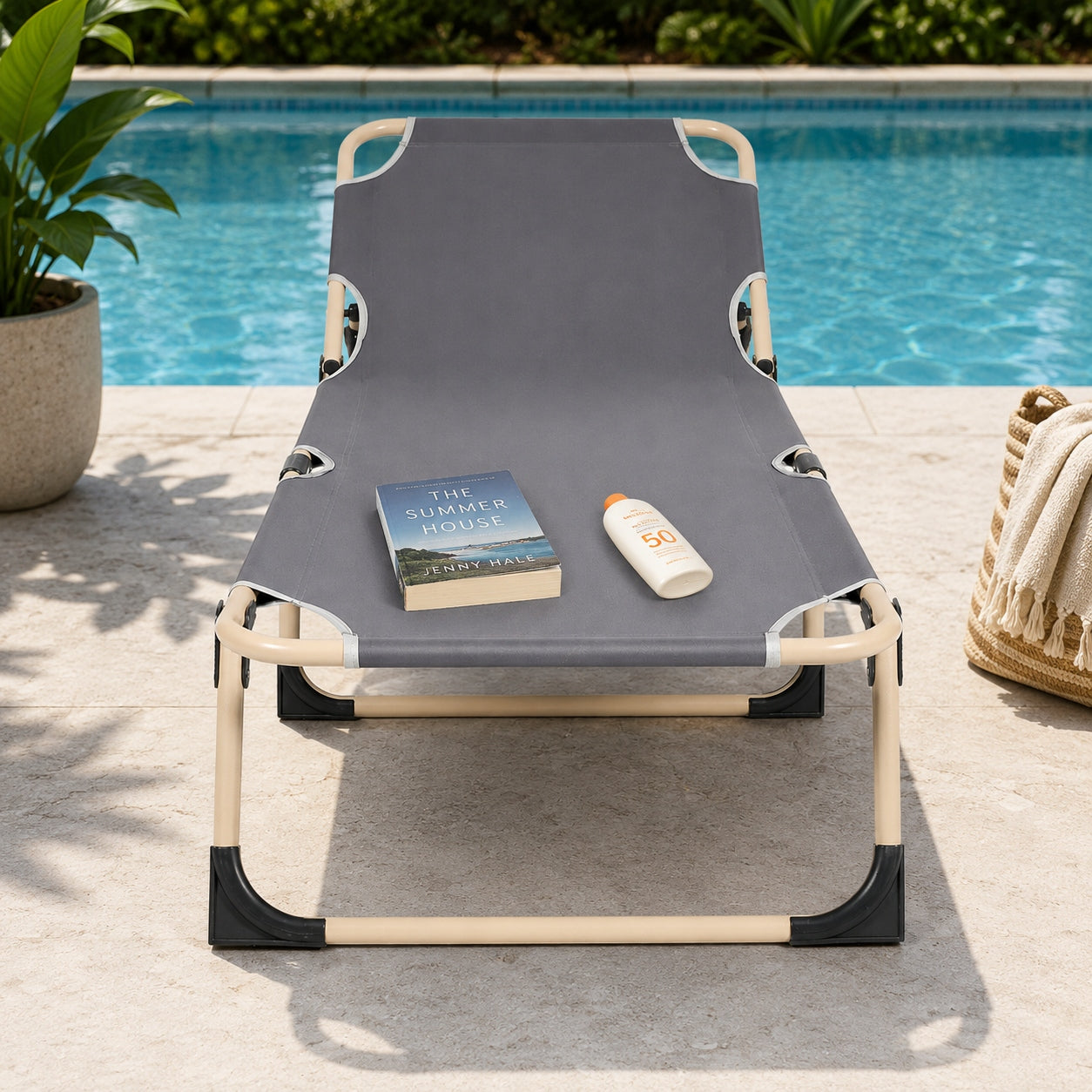 SUN LOUNGER FOLDING GARDEN CHAIR BEACH HIKING FOR GARDEN LIGHT HEADRest Kind couch