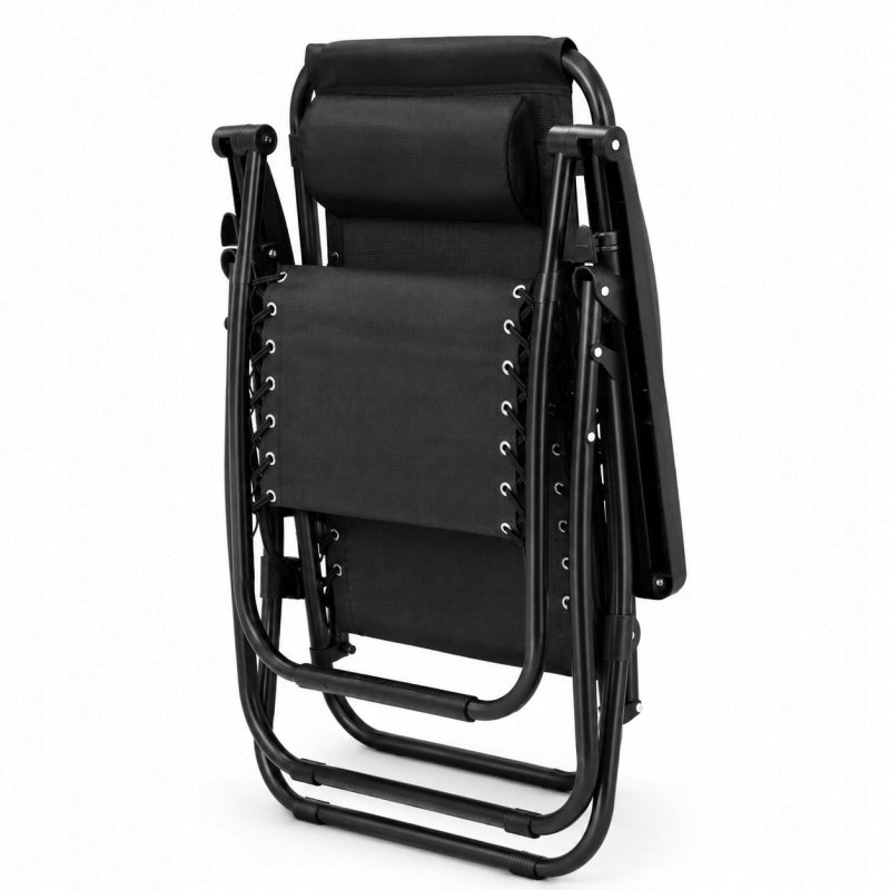 SUN LOUNGER GARDEN CHAIR BEACH FOLDING PATIO CHAIR WITH HANDLE STAND Kind sunbed
