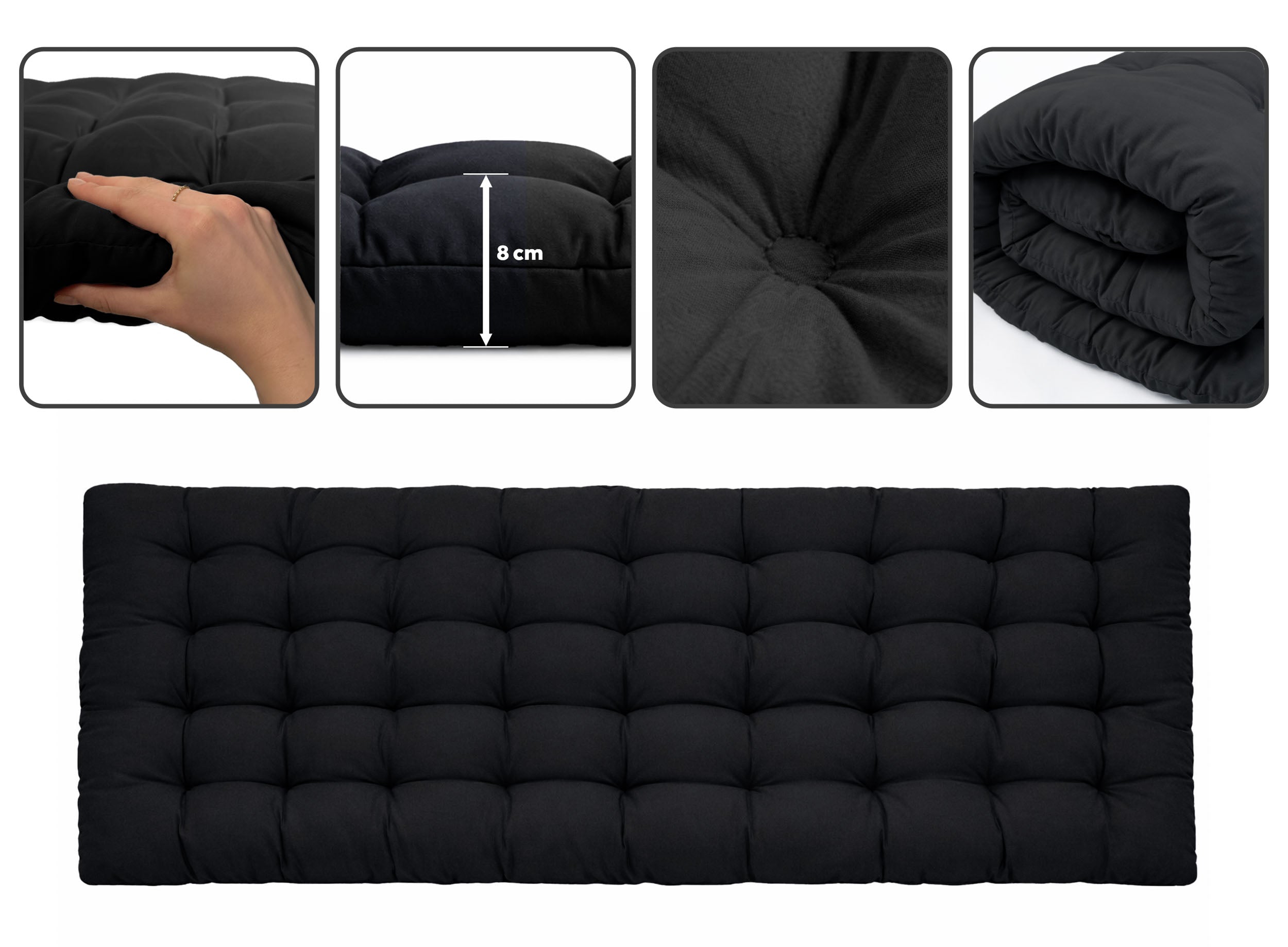 SUN LOUNGER GARDEN TRAVEL BED FOLDING + MATTRESS + PILLOW + COVER Model ChillWell Dream