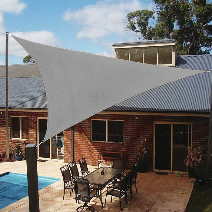 SUN SAIL COVER TRIANGULAR GREY GARDEN TERRACE GARDEN - 3,6m Brand Plantina