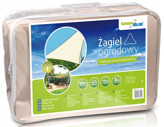 SUN SAIL GARDEN SHADE 3.6m CREAM TRIANGLE GB500