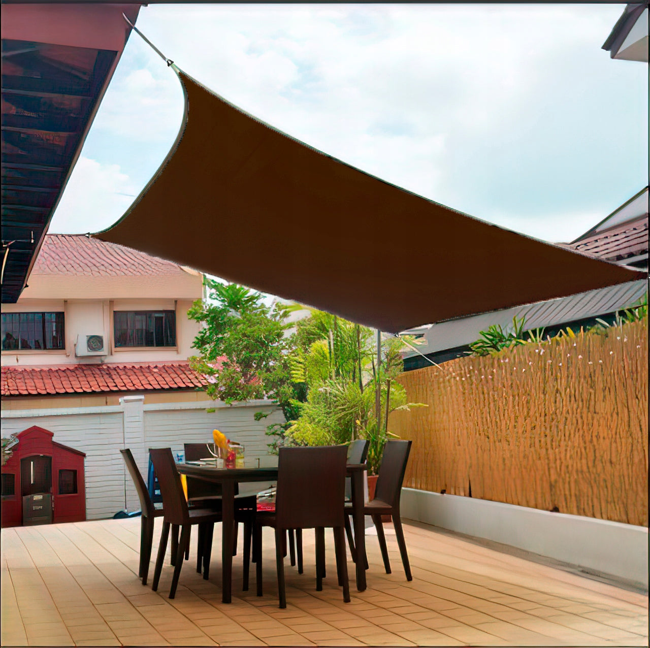 SUN SAIL GARDEN WATERPROOF 4x2 BROWN AWNING SHREDDER Length 400 cm