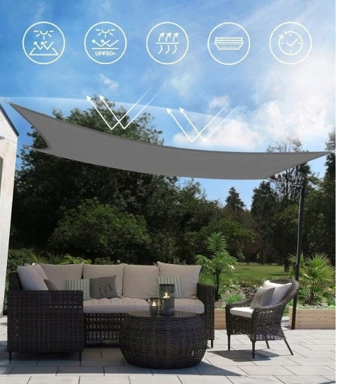SUN SAIL GREY 3x2,5m WATERPROOF UV RECTANGULAR Brand no brand