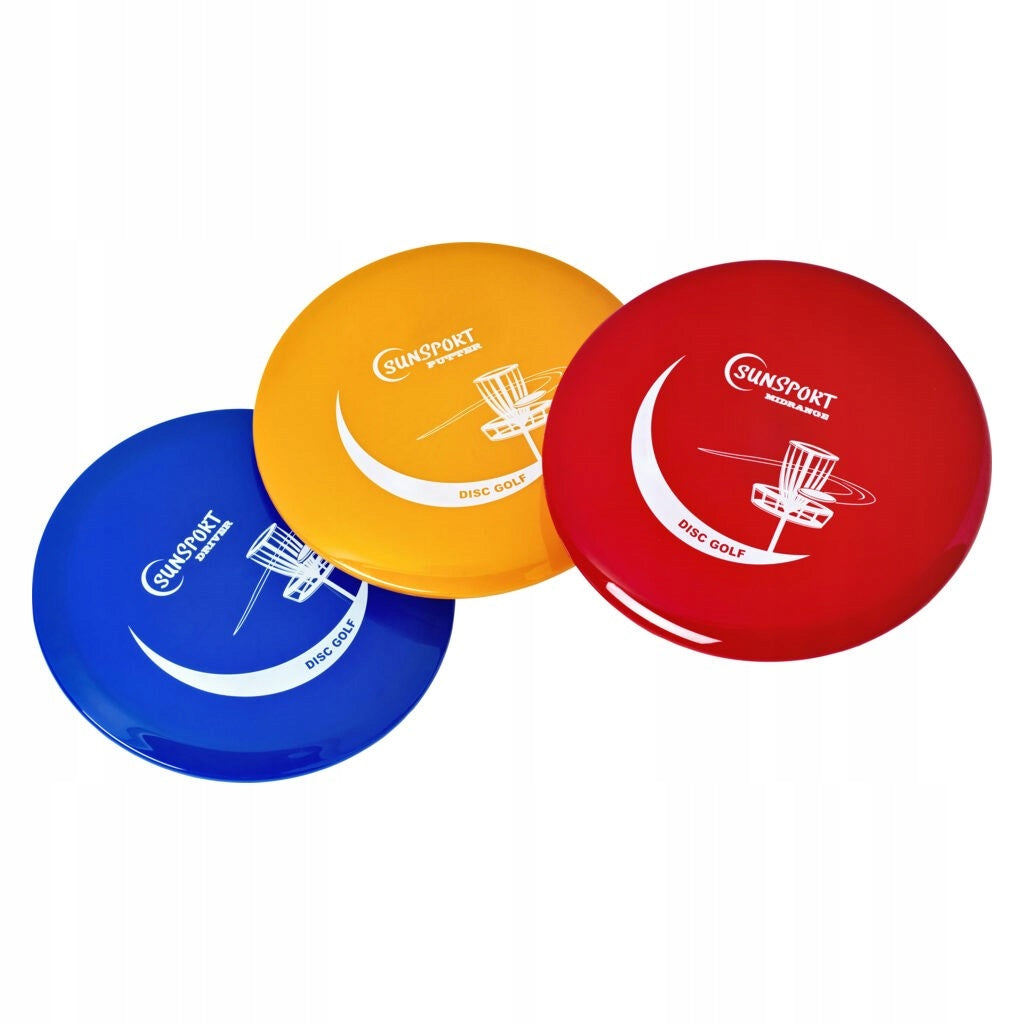 SUNSPORT set of 3 Discgolf Start TPE discs