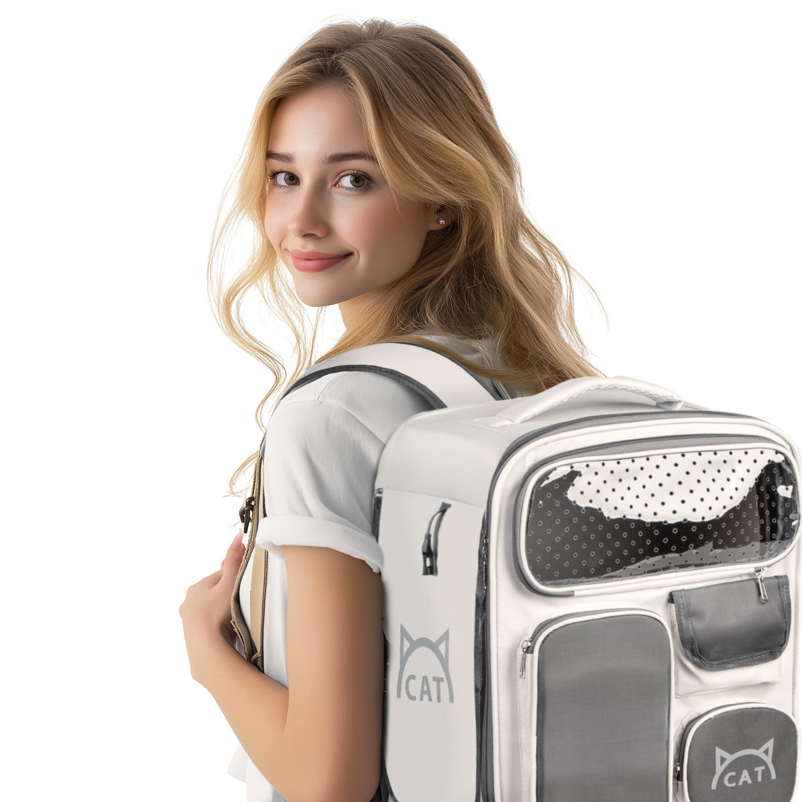 SUPER STRONG BACKPACK TRANSPORTER FOR CAT AND DOG COMFORTABLE VENTILATED BEZP. Manufacturer code FURREVER FRIENDS CAT - PLECAK DLA KOTA I PSA