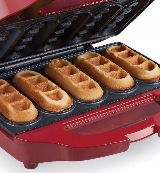 SUPER Waffle Maker 1200W 5 Waffles Churros at a Time RED 700W Waffle TOASTER Power rating 700 W