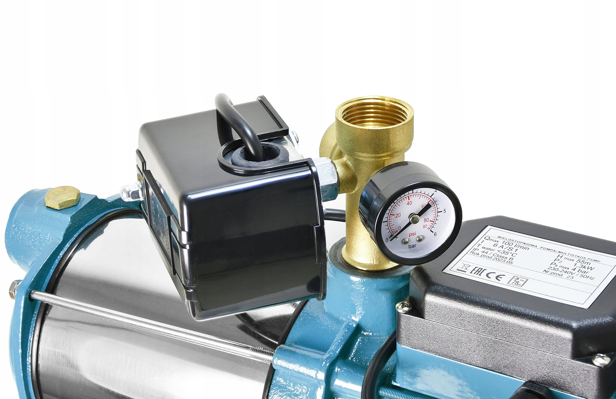 SUPERFICIAL HYDROPHORE PUMP INOX WATER EFFICIENT MH WITH ACCESSORIES MHI 1300 Packaging status original