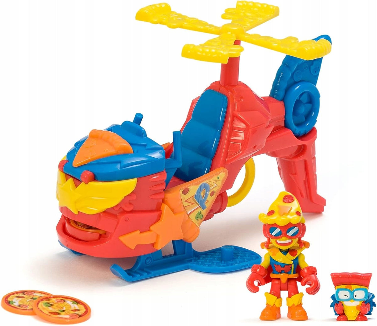 SUPERTHINGS SET VEHICLE HELICOPTER PIZZACOPTER + FIGURINE Packaging status original