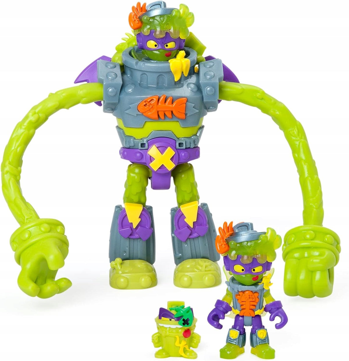 SUPERTHINGS TRASHER SUPERBOT ROBOT POWER ARMS VILLAIN FIGURINE + ACCESSORIES EAN (GTIN) 8431618025109