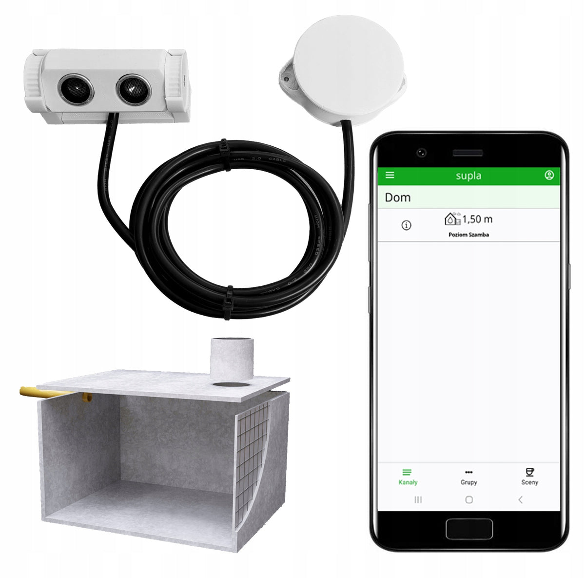 SUPLA WiFi Septic Tank Fill Level Sensor