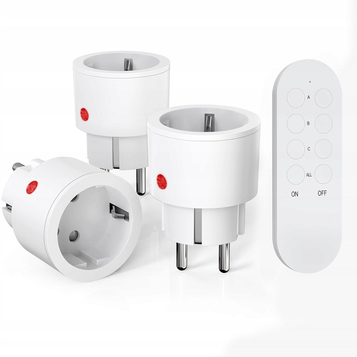 SURICE socket controlled remote control - 3 pieces WITHOUT GROUND HOLE
