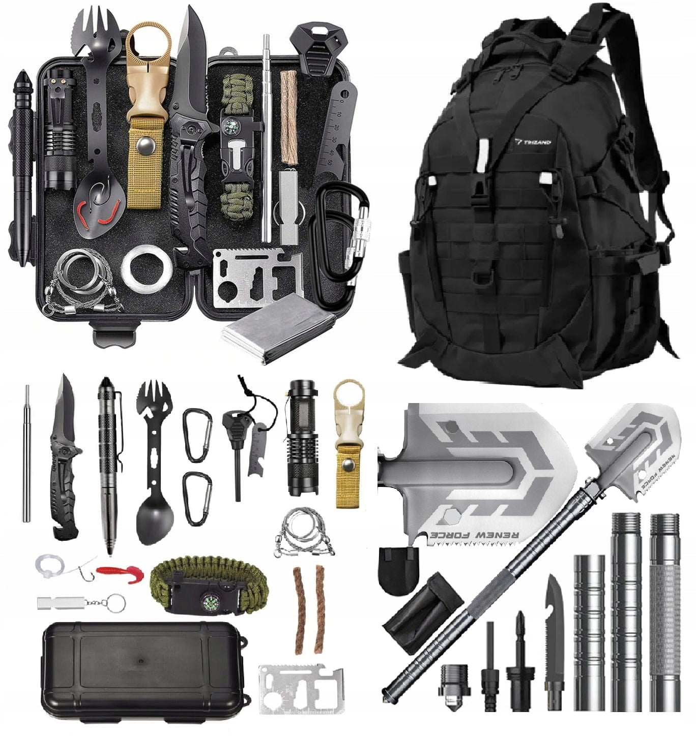 SURVIVAL KIT ESSENTIAL BACKPACK GIFT FOR TOURIST