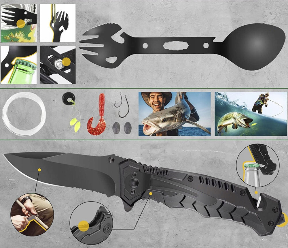 SURVIVAL MILITARY SURVIVAL MULTITOOL SET IN 62in1 XXL CASE Brand no brand