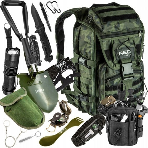 SURVIVAL SET TACTICAL SURVIVAL BACKPACK FOR GIFT