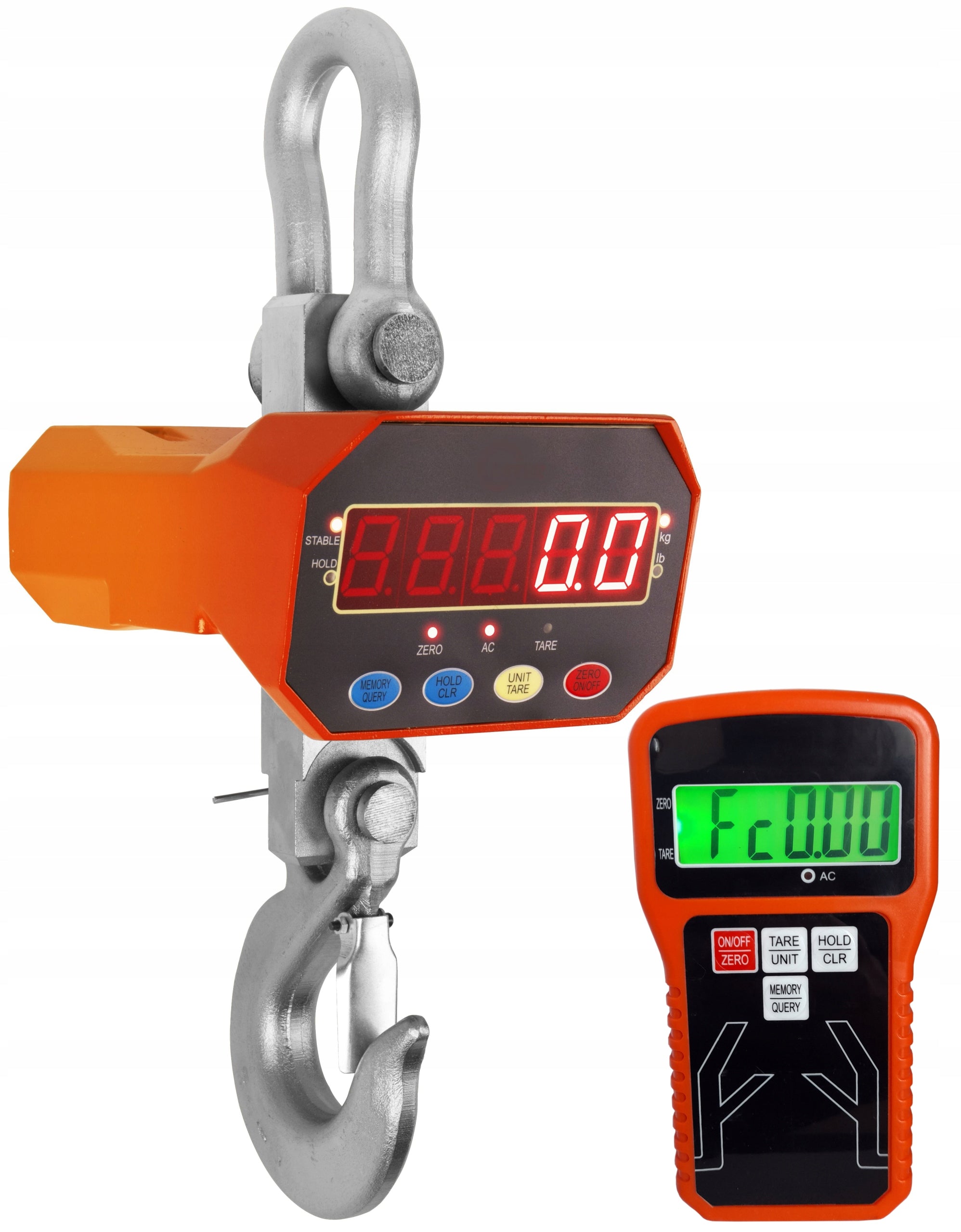 SUSPENDED HANGING CRANE HOOK SCALE 5000kg 5T REMOTE CONTROL WITH DISPLAY