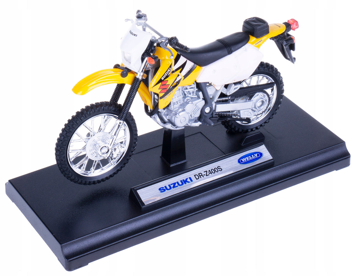 SUZUKI DR-Z400S MODEL METAL-PLASTIC WELLY MOTOR 1:18 CROSS