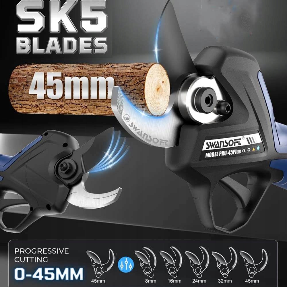 SWANSOFT 45mm Electric secateurs professional battery pruner PRU45 plus Packaging status original