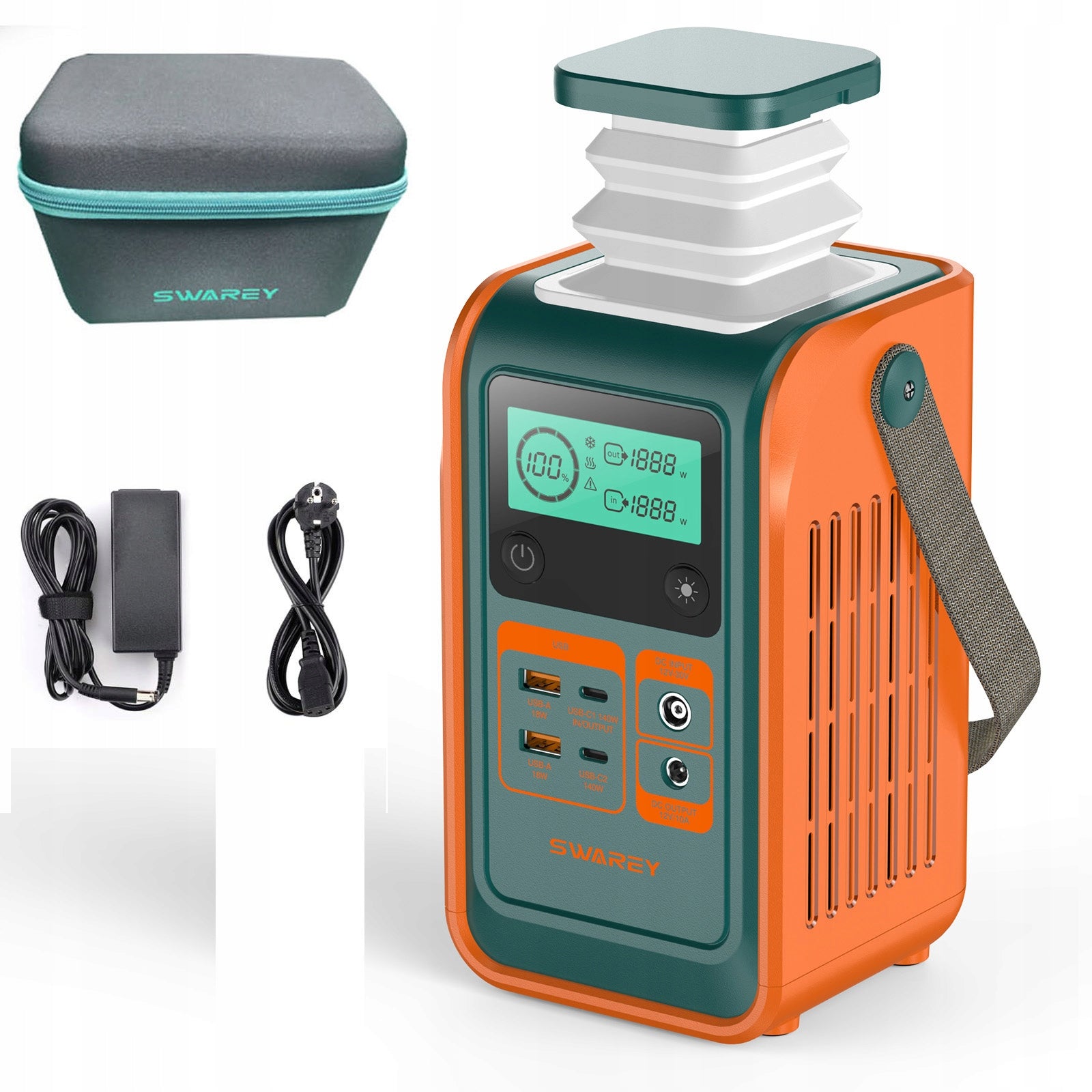 SWAREY Power bank Station with 140W Quick Charging Port 80% in 65 Min 192Wh