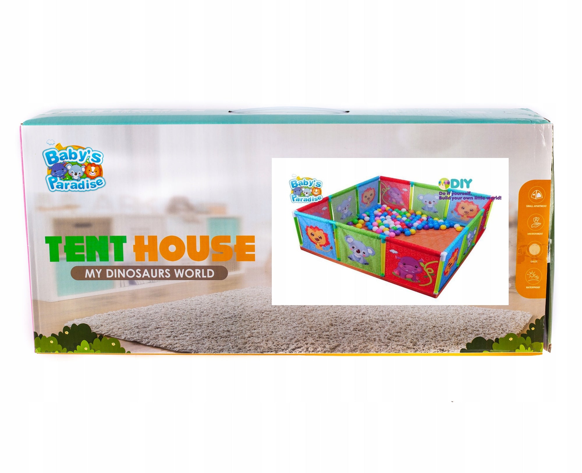 SWIMMING POOL FOR BALLS FOR CHILDREN 105x105x35 CM