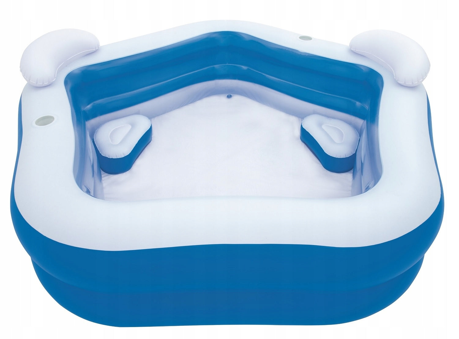 SWIMMING POOL INFLATABLE GARDEN SEATING TWO PILLOWS 213 X 206 CM BLUE Diameter 206 cm