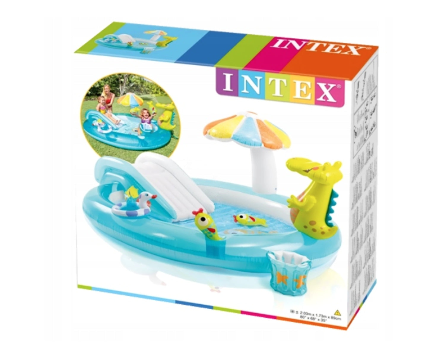 SWIMMING POOL PLAYGROUND INFLATABLE SLIDE POOL ALLIGATOR INTEX Manufacturer code 57165