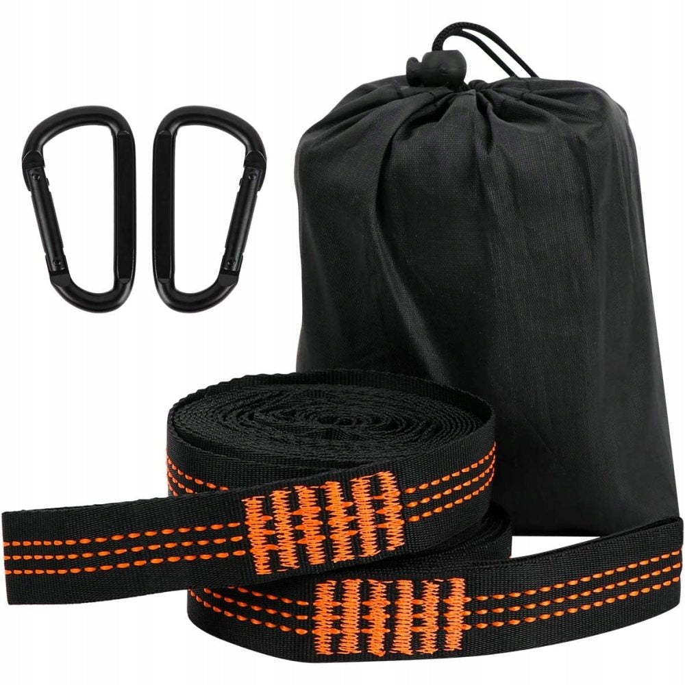 SWING ATTACHMENT STRAPS FOR HAMMOCK SET CARABINER TAPE CORD HOLDER