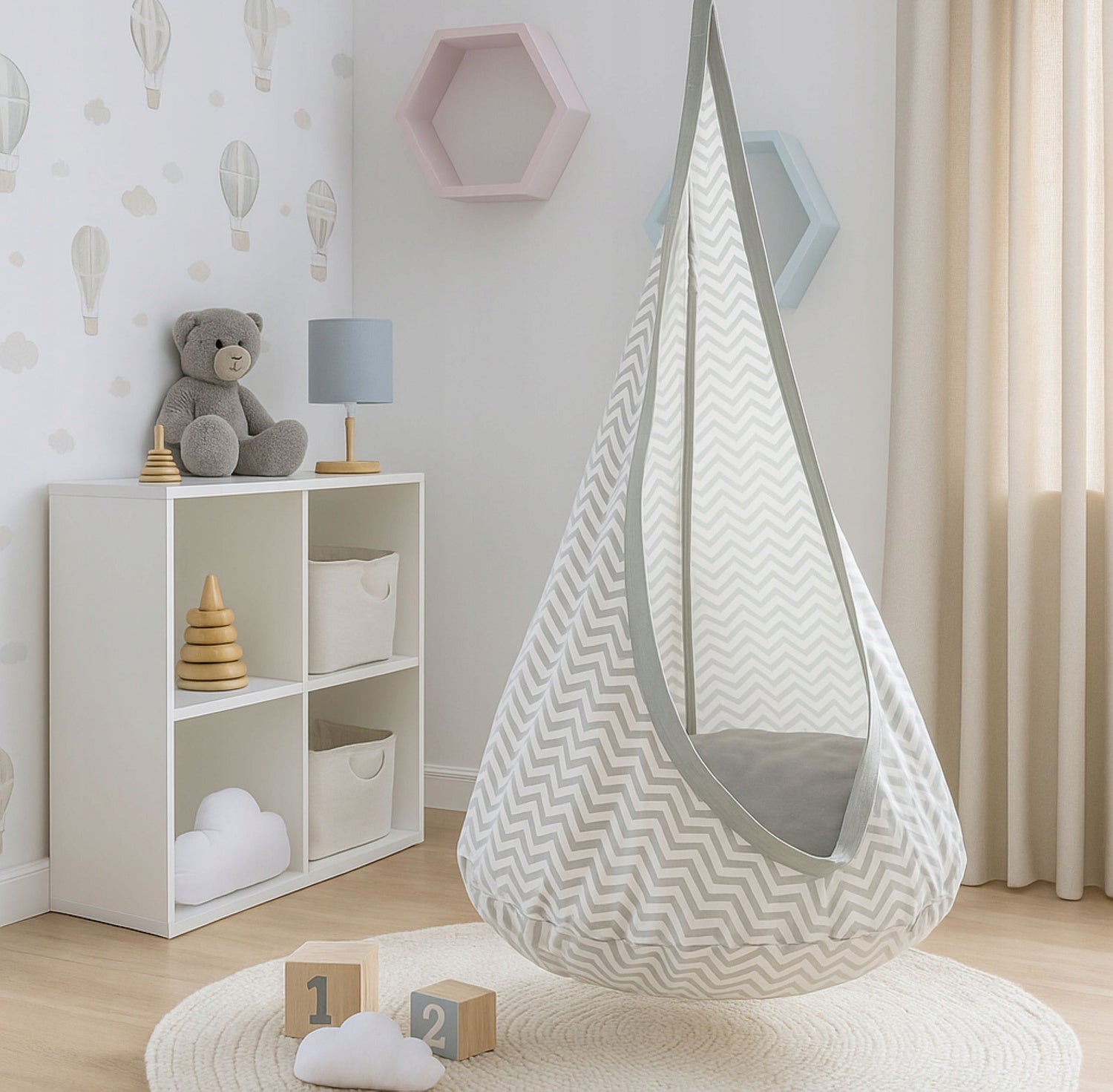 SWING COCOON 60KG ARMCHAIR HANGING HAMMOCK ROCKER SUSPENDED WITH PILLOW 3+ EAN (GTIN) 5906436231252