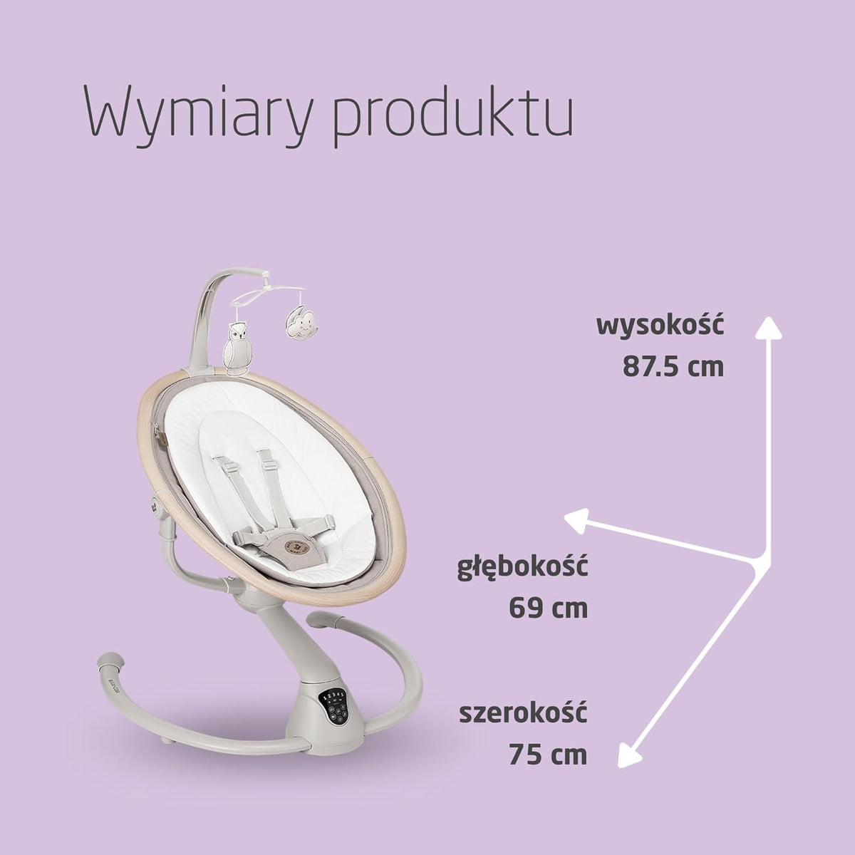 SWING FOR BABIES ROCKER LOUNGER 360° MELODIES Manufacturer code 5906663003707