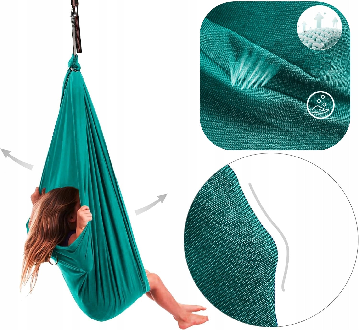 SWING FOR CHILDREN HAMMOCK SENSORY SCARF ACROBATIC YOGA + ATTACHMENT Packaging status original