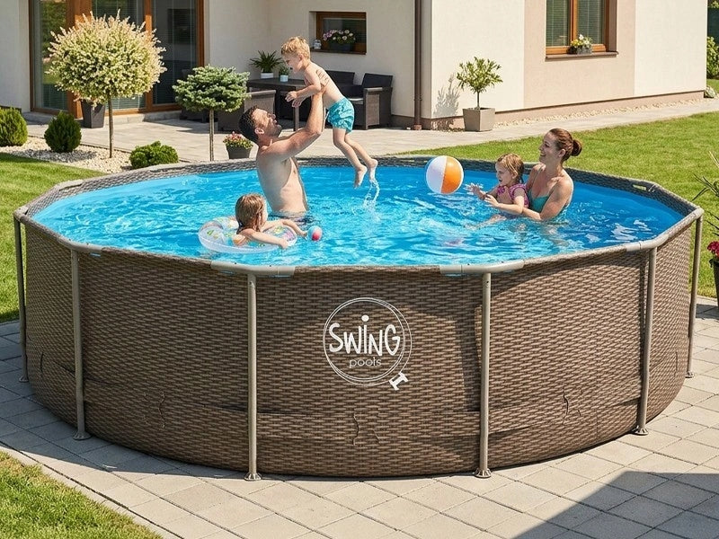 SWING Frame Rattan – frame pool 3.66×0.91 m round, 8.2 m³ Brand Mountfield