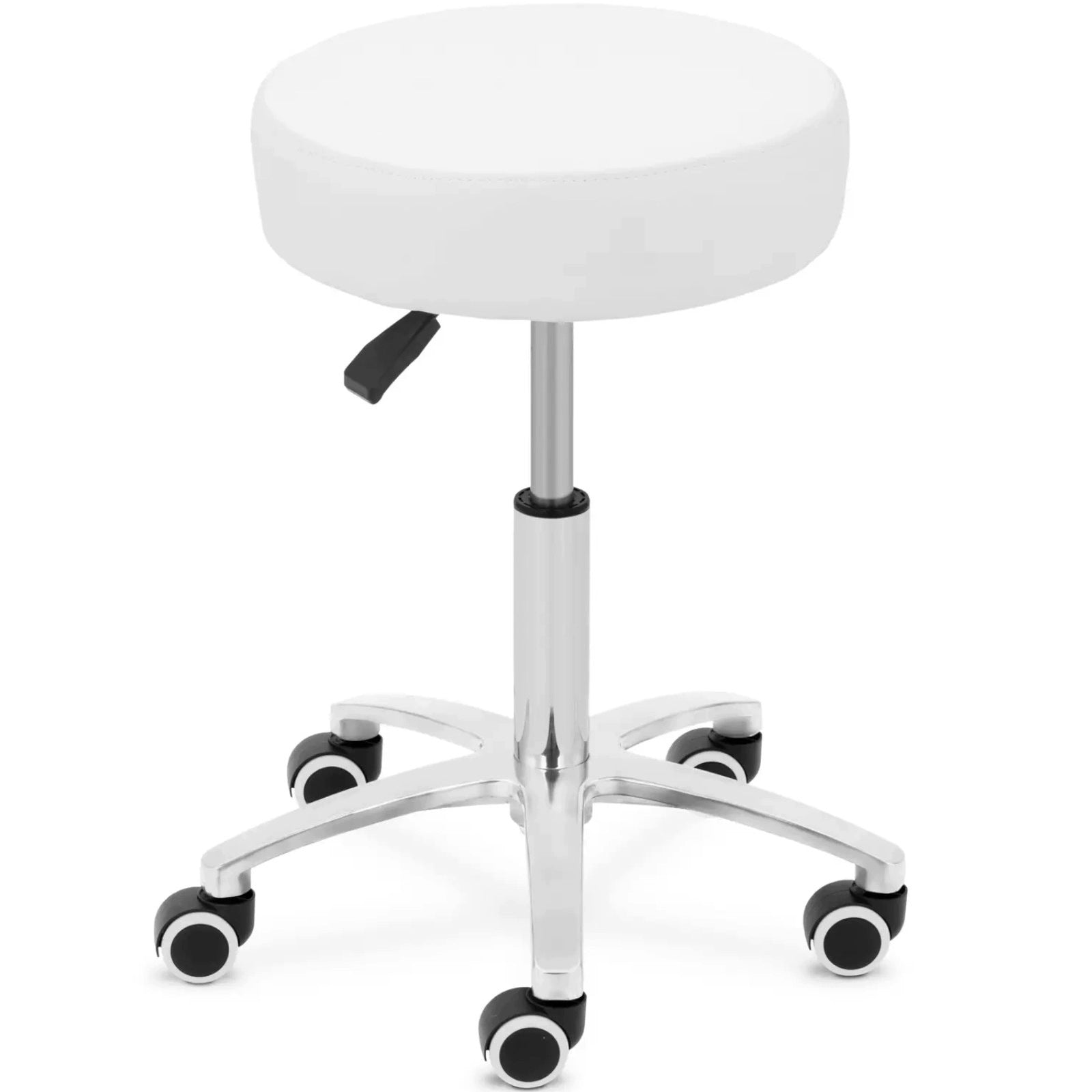 SWIVEL BARBER STOOL WITH HEIGHT ADJUSTMENT 48-61 CM WHITE Brand Physa