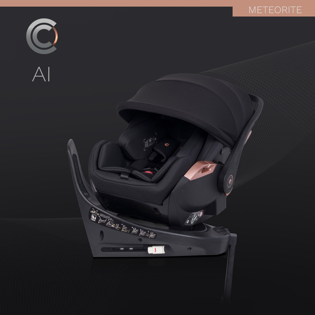 SWIVEL CAR SEAT + BASE ISOFIX I-SIZE 0-13KG STABILIZING LEG Brand Cavoe