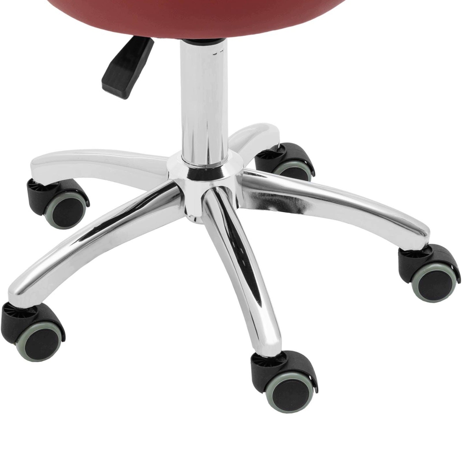 SWIVEL CHAIR 360° BURGUNDY ADJUSTABLE 46-60 CM 5 WHEELS Product weight with unit packaging 22.47 kg
