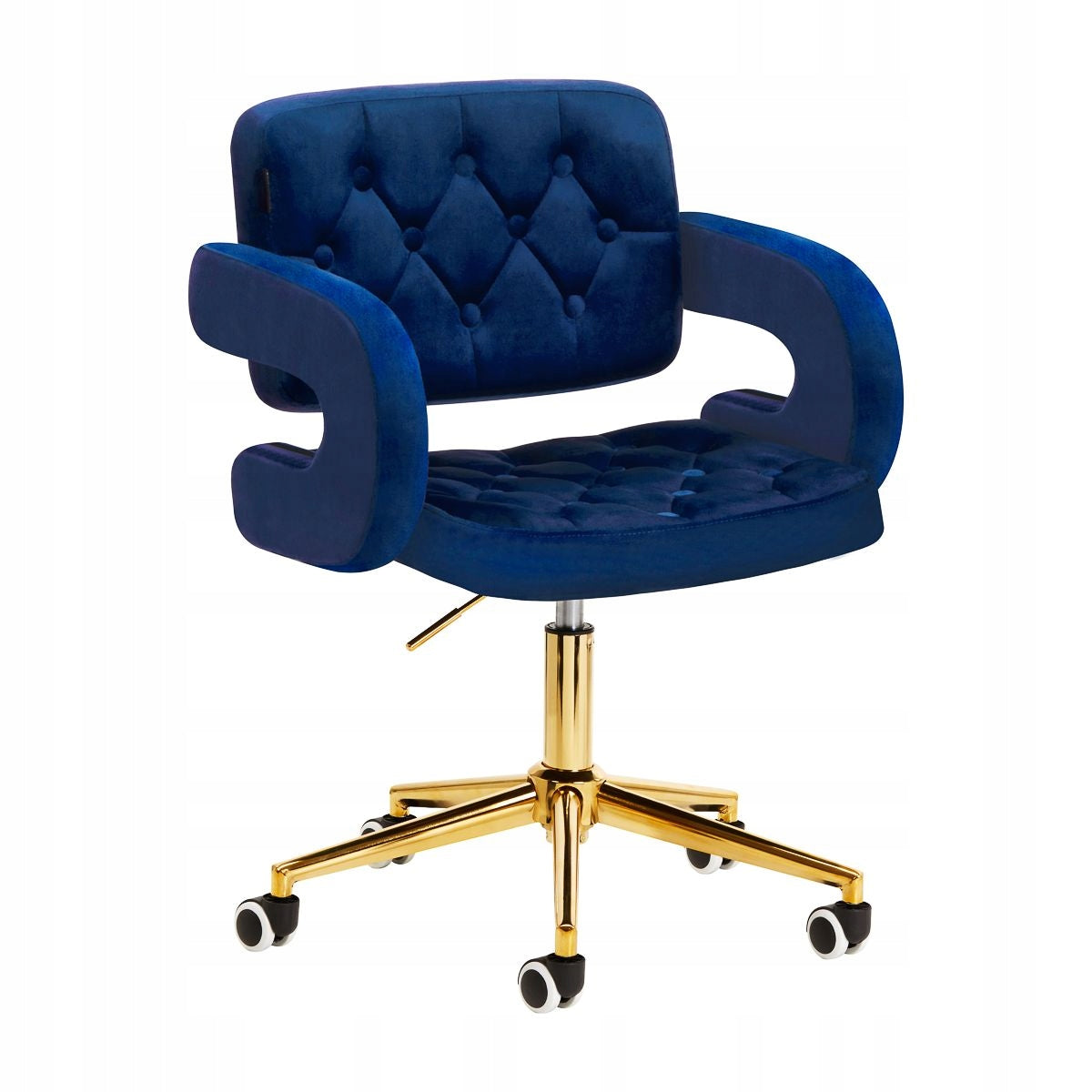 SWIVEL CHAIR NAVY GOLD COSMETIC BASE FOR OFFICE ARMCHAIR 4R