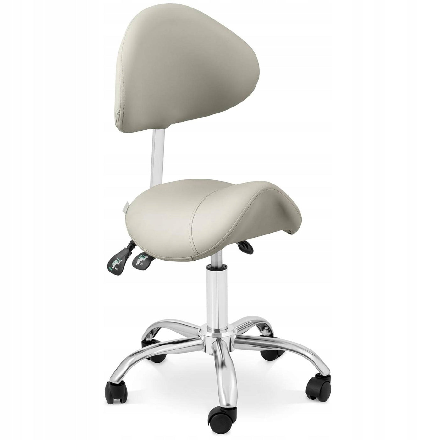 SWIVEL COSMETIC SADDLE CHAIR up to 150 kg