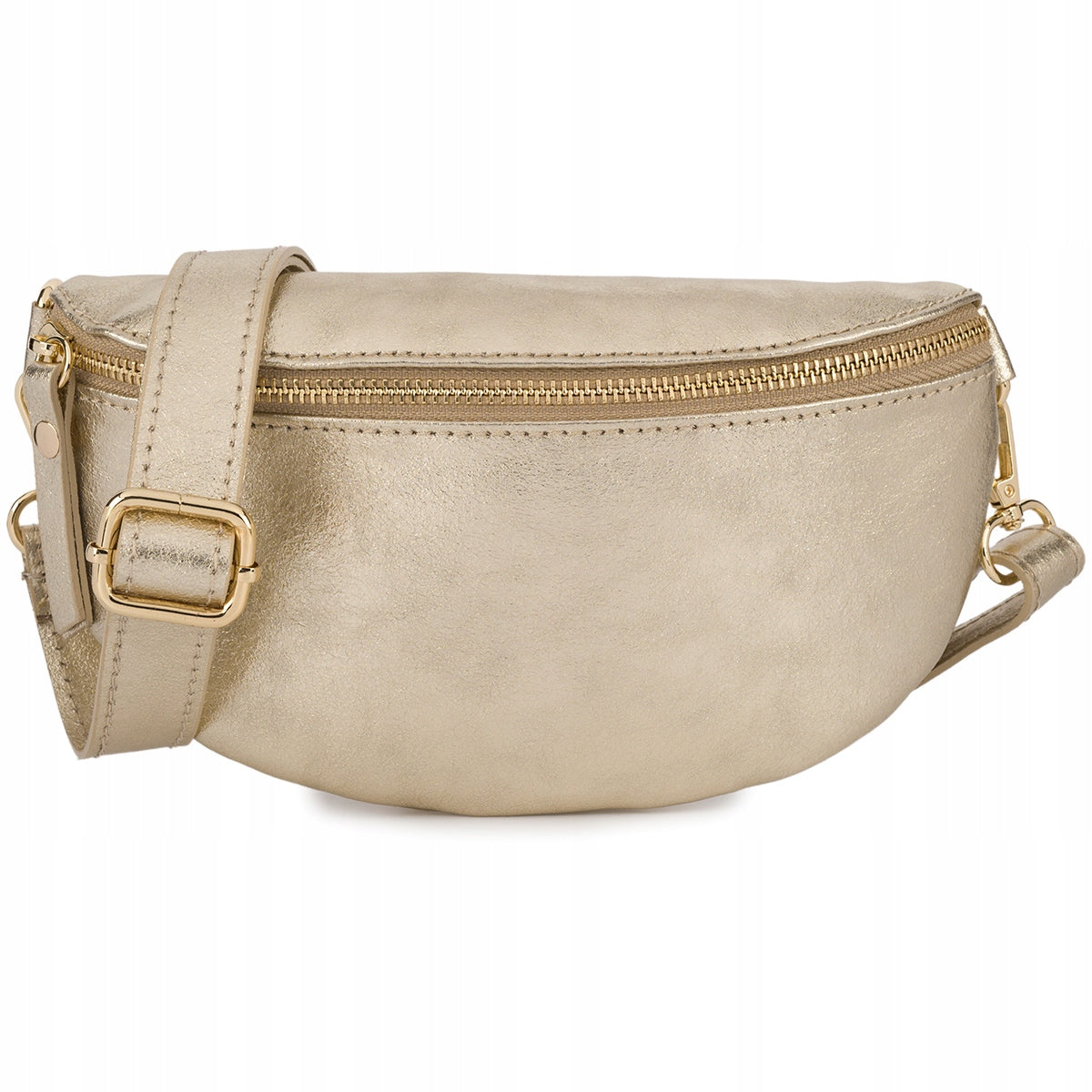 Sachet bum bag women's leather Italian hip adjustable roomy