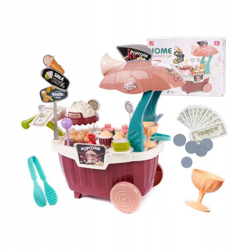 Sada detský popcornový vozík HOME POPCORN CAR 668-97
