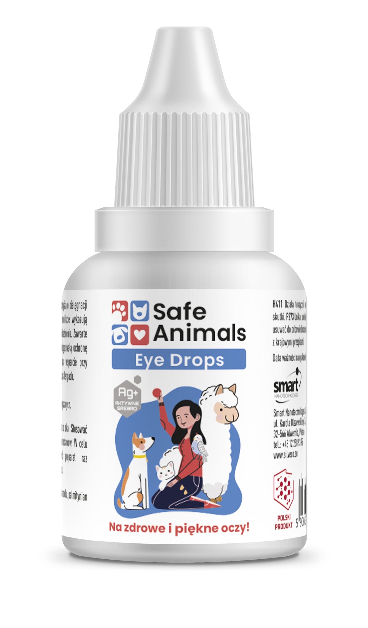 Safe Animals Eye Drops for Dogs and Cats with Silver