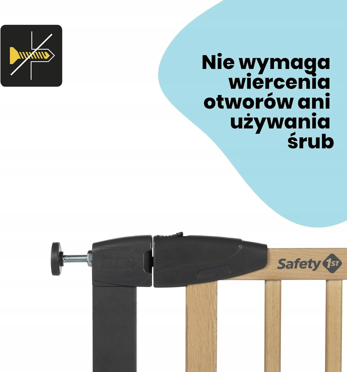 Safety 1st Simply Close Wood safety gate for stairs 80-87 cm Kind tension