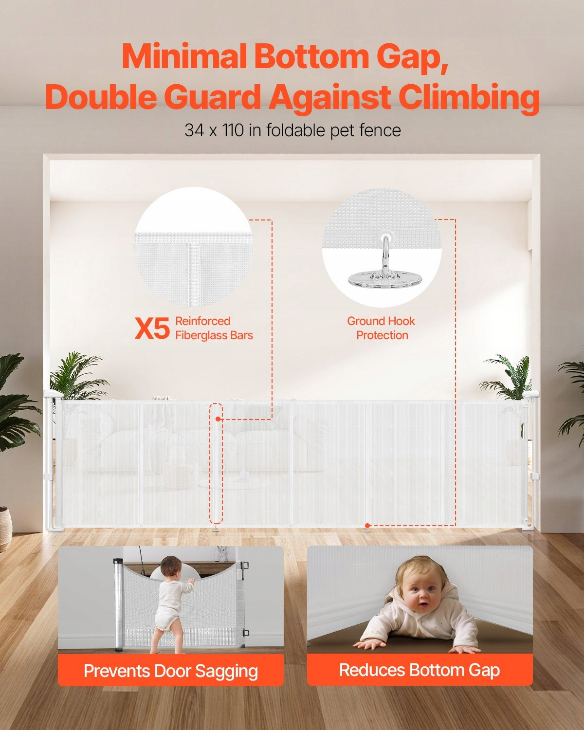 Safety GATE Extendable for Baby Dog Width 280 cm 87 cm Packaging status original