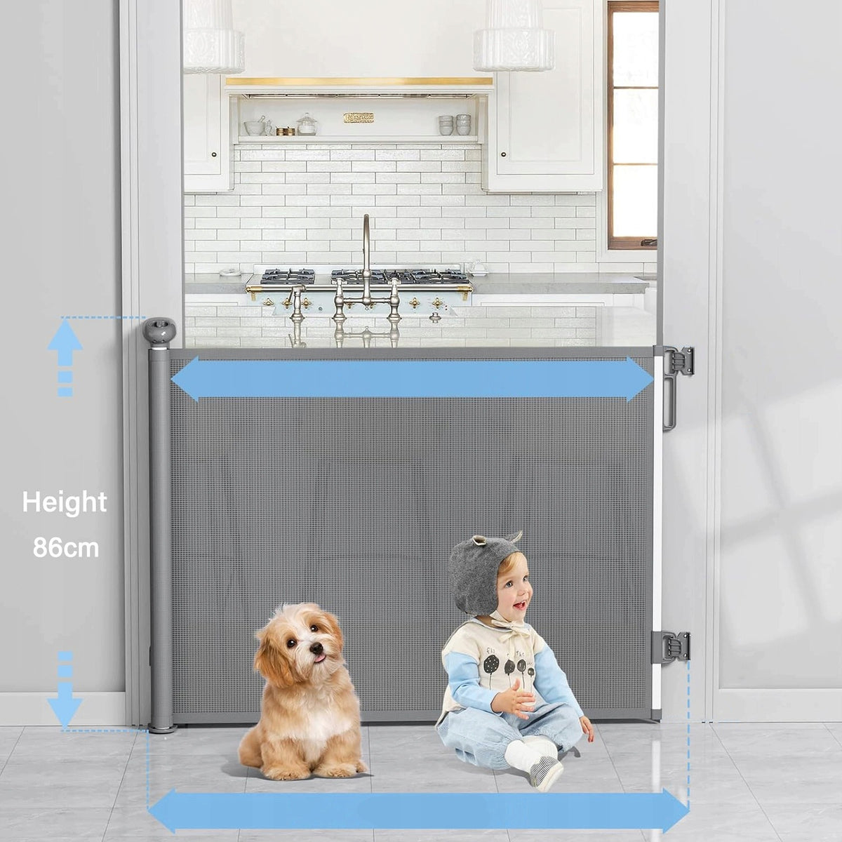 Safety Gate Protective Barrier For Stairs to Door roller Shutter 140x86 CM Manufacturer code wsrwestgdfhgj