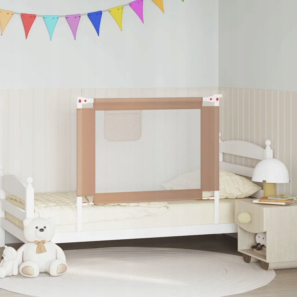 Safety barrier for bed 100x25 cm, taupe. Packaging status original