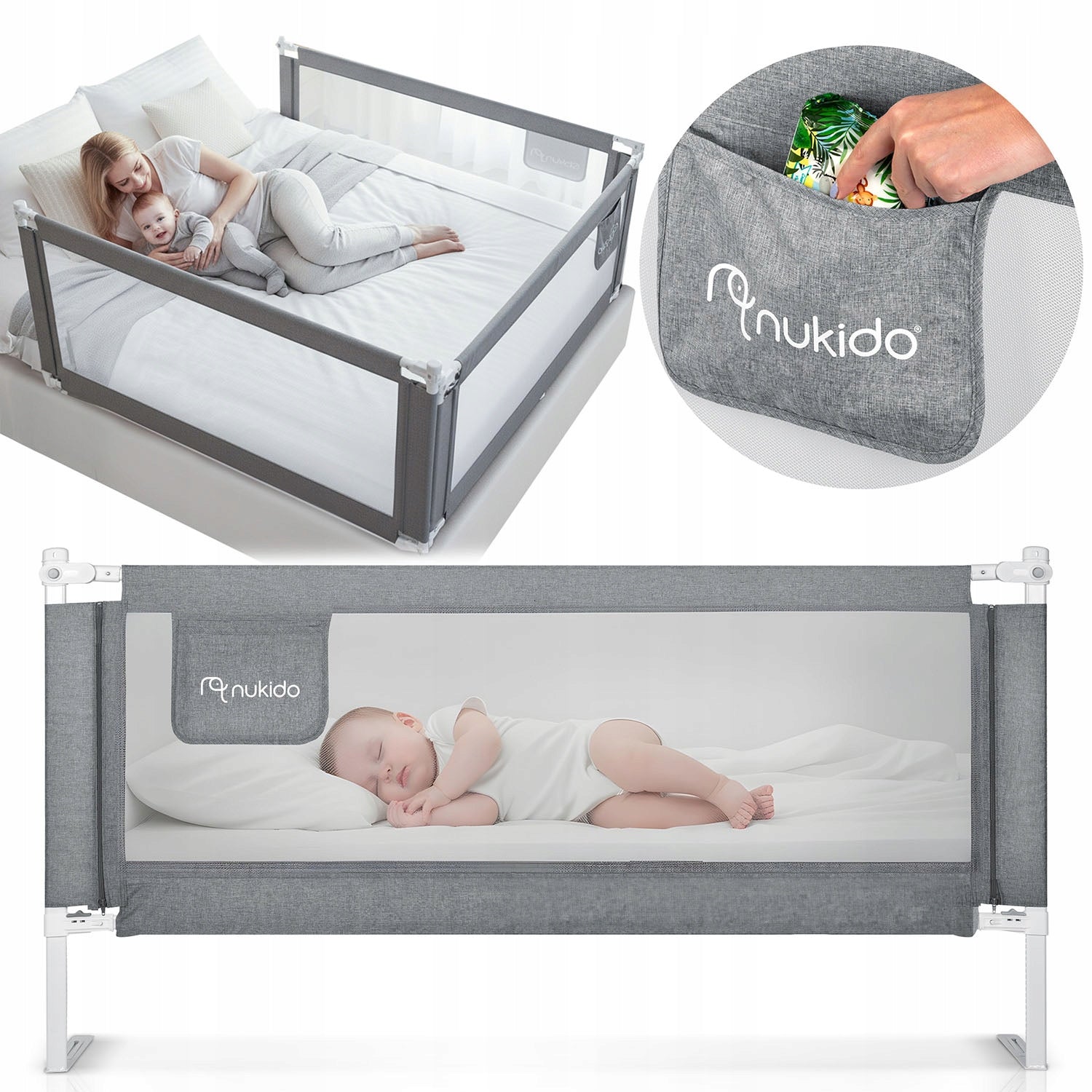 Safety barrier for bed safety gate lock 200 Nukido NK-227